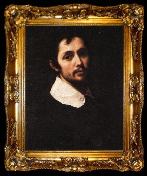 framed  Cristofano Allori Portrait of a Man in Black, ta009-2